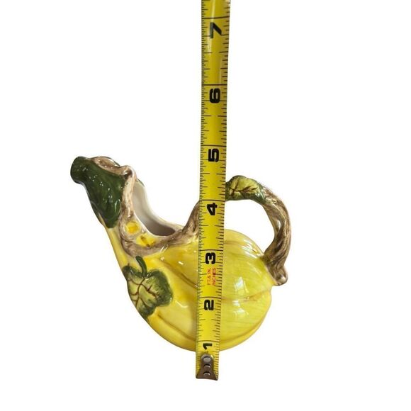 Vintage Bico Yellow Gourd Squash Creamer Pour China Pottery Collectible Veggie - Picture 12 of 13